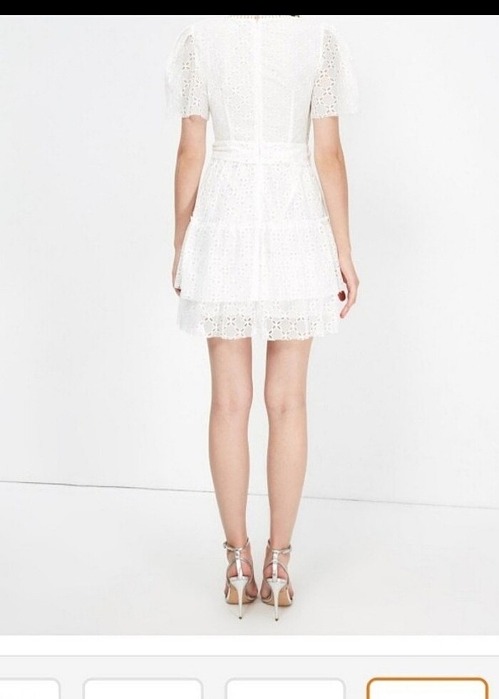 Beyaz fisto elbise - Görsel 2