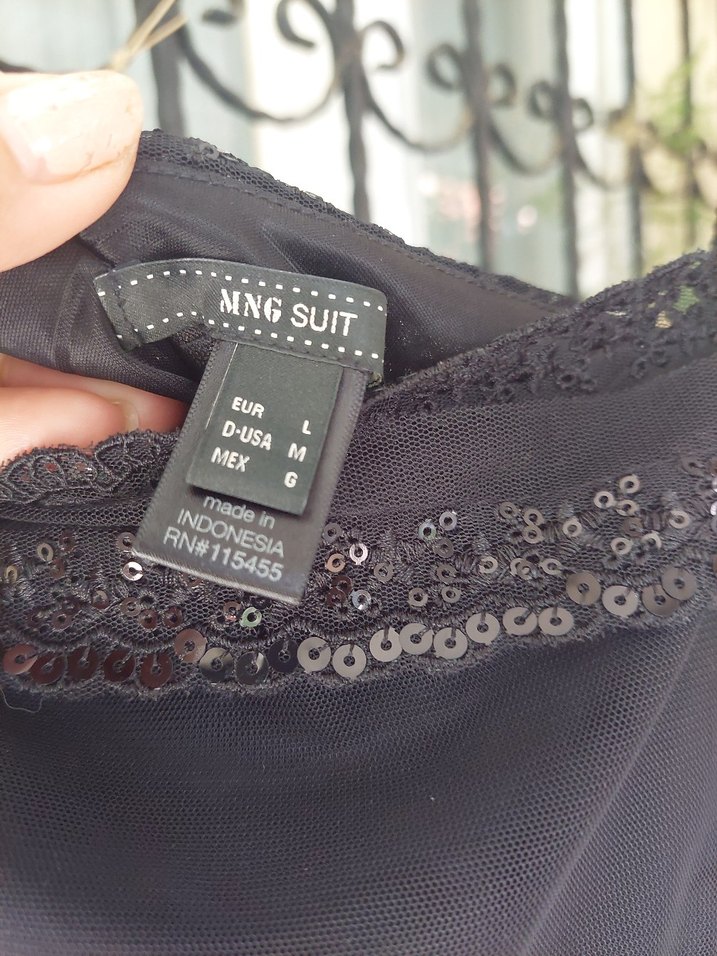 Dantelli Siyah Midi Strappy Elbise - Görsel 2