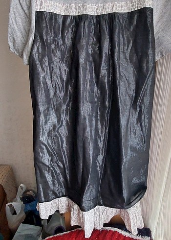 Gri Dökümlü Midi  Tunik ,elbise - Görsel 3