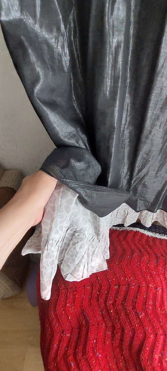 Gri Dökümlü Midi  Tunik ,elbise - Görsel 4