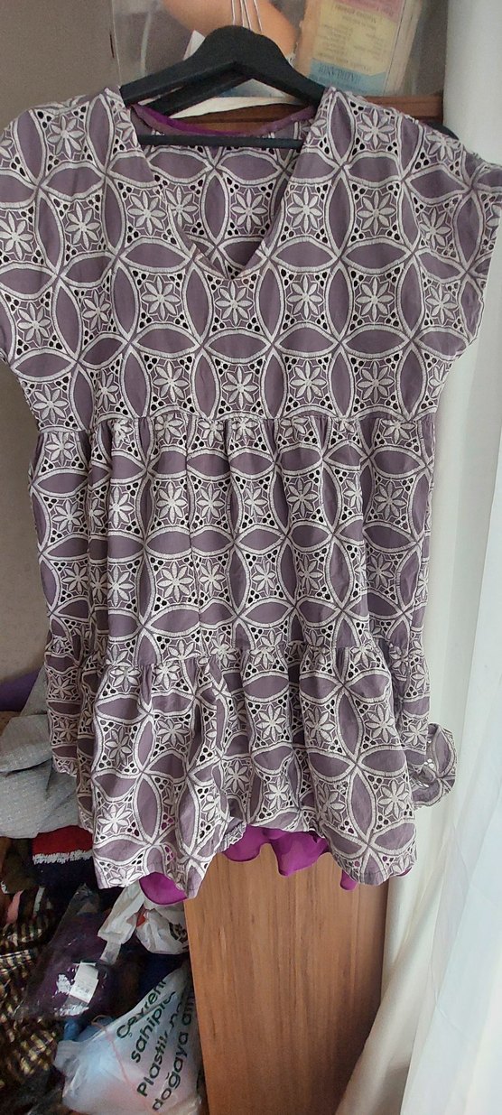 Nakışlı Bohem Hamile Tuniği - Görsel 2