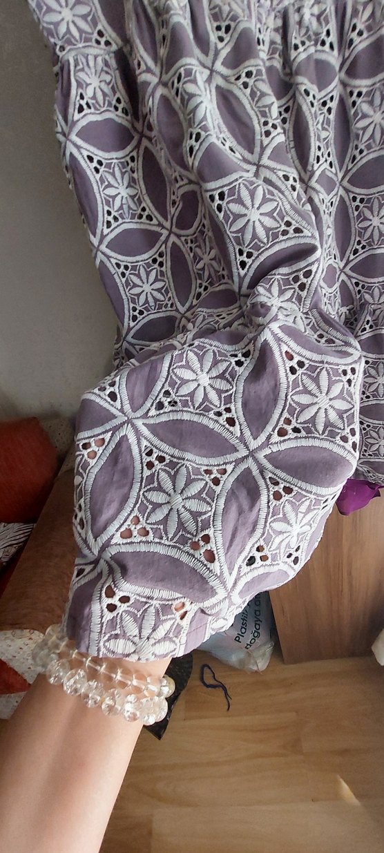 Nakışlı Bohem Hamile Tuniği - Görsel 3