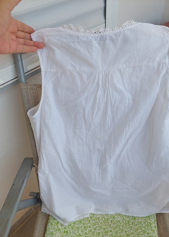 Nakışlı Beyaz Bluz - Görsel 3