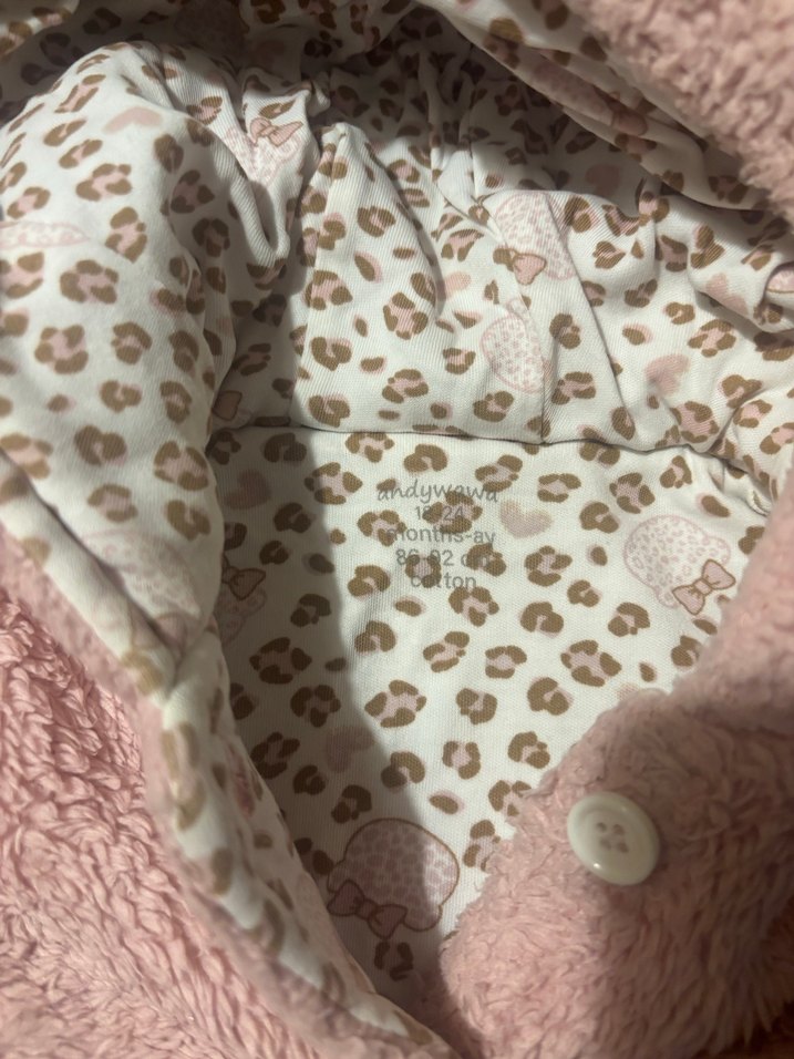 Kapüşonlu Pembe Kürklü Kız Çocuk Montu - Görsel 2