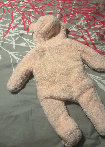 Kız Bebek Pembe Kürklü Tulum - Görsel 3