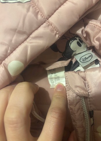 Kapüşonlu Minnie Mouse Baskılı Kız Çocuk Mont - Görsel 2