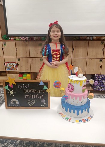 Sarı Pamuk Prenses Kostümü Çocuklar İçin - Görsel 2