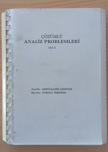 Çözümlü Analiz Problemleri Cilt II