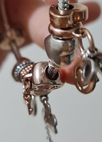 orjinal pandora rose charm - Görsel 5