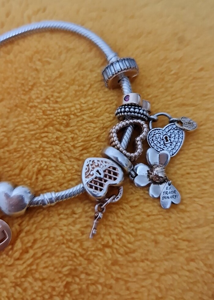 orjinal pandora rose charm - Görsel 4