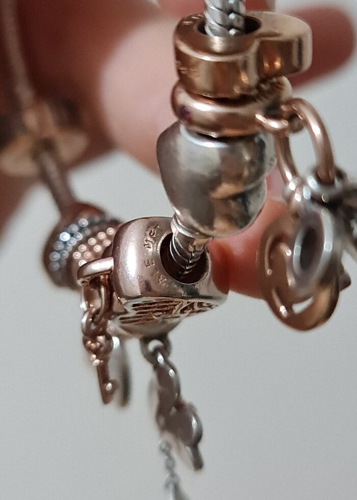 orjinal pandora rose charm - Görsel 5