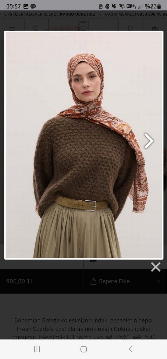 fresh scarfs bohemian şal - Görsel 3