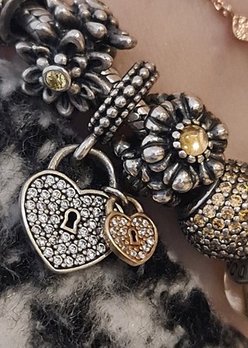 pandora two tone charm - Görsel 3