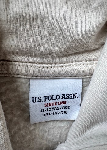 U.S. Polo Assn Beyaz Kapüşonlu Sweatshirt - Görsel 3