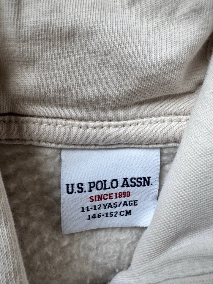 U.S. Polo Assn Beyaz Kapüşonlu Sweatshirt - Görsel 3