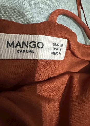 Mango Dantel Detaylı Kahverengi Midi Elbise - Görsel 4