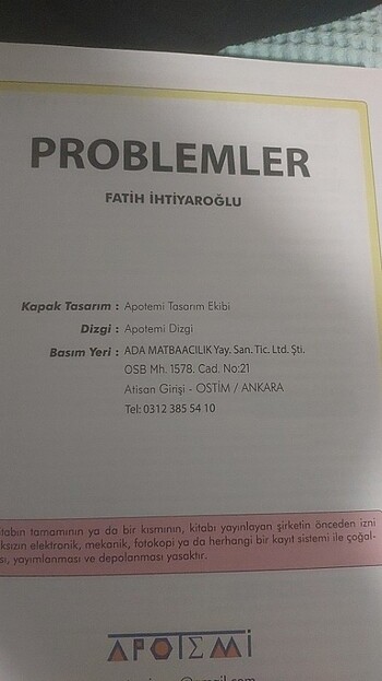  Apotemi Problemler 