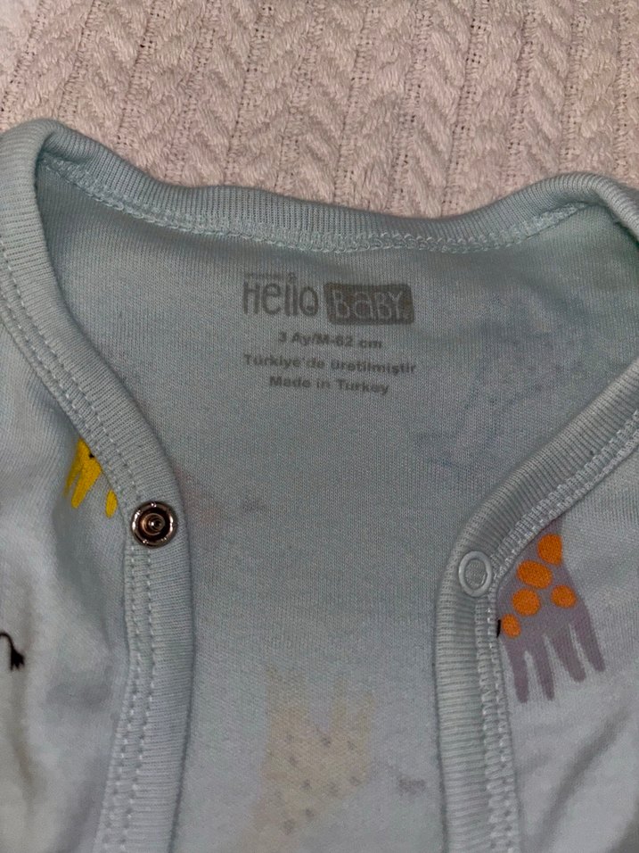 Mavi Desenli Bebek Tulum, Uzun Kollu - Görsel 4