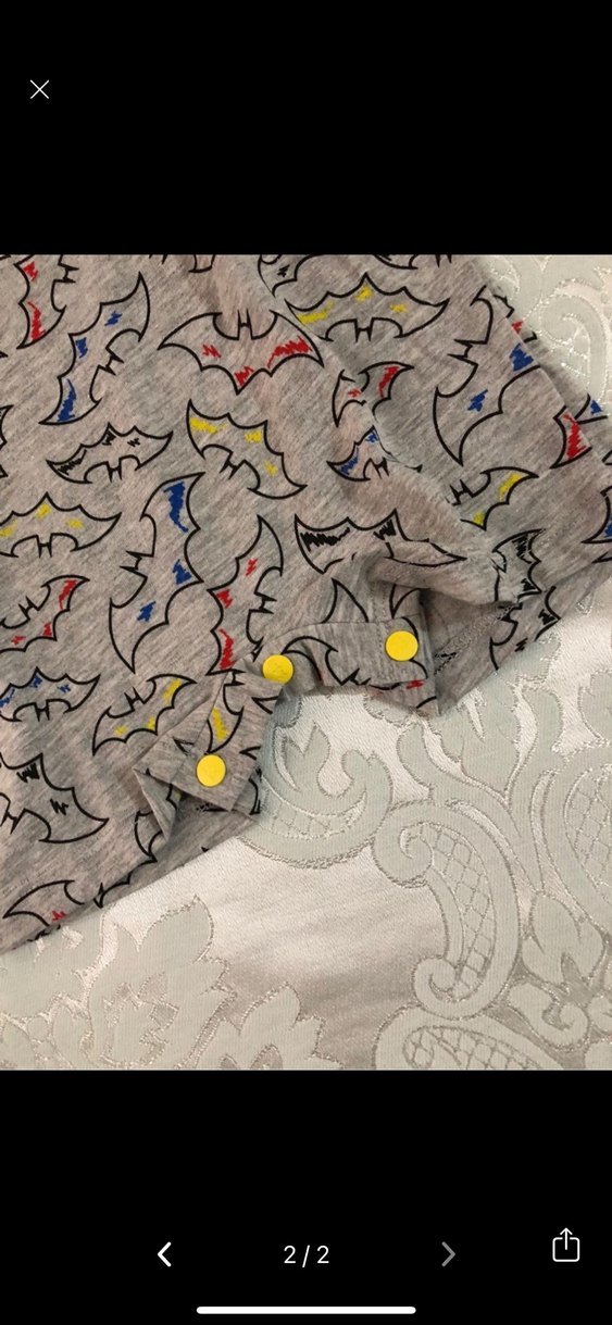 Batman Baskılı Gri Kısa Kollu Bebek Tulum - Görsel 2