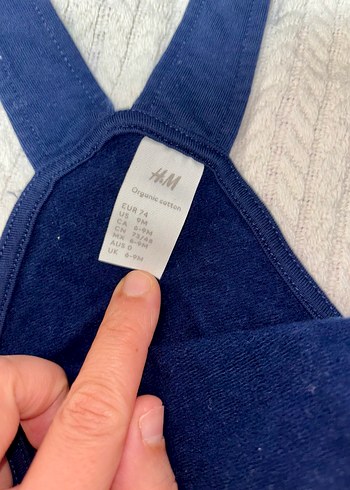 Erkek Çocuk Mavi Kürklü Askılı Tulum - Görsel 2