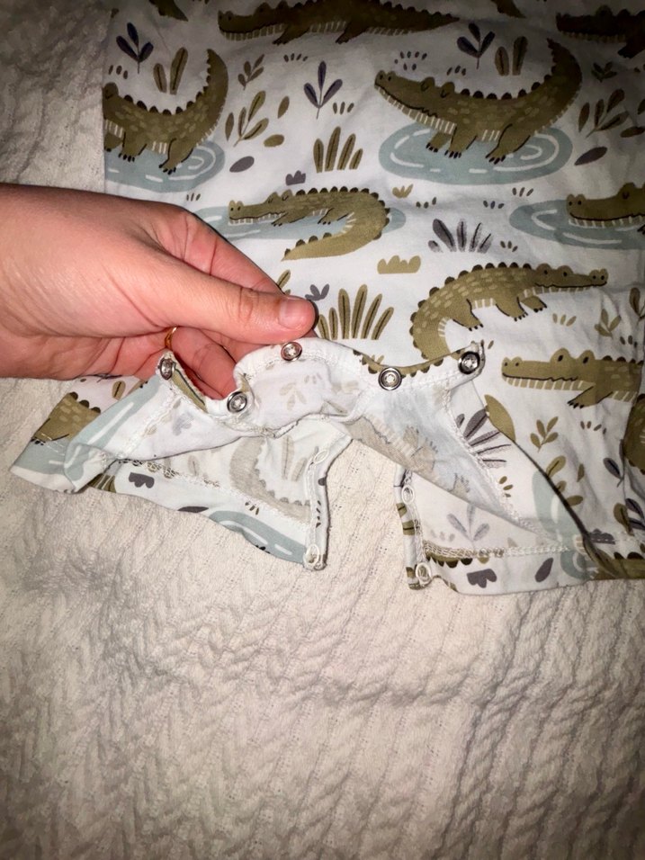 Yılan Desenli Kısa Kollu Bebek Tulum - Görsel 2