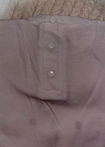 Gri Zebra Desenli Kısa Kollu Bebek Tulum - Görsel 3