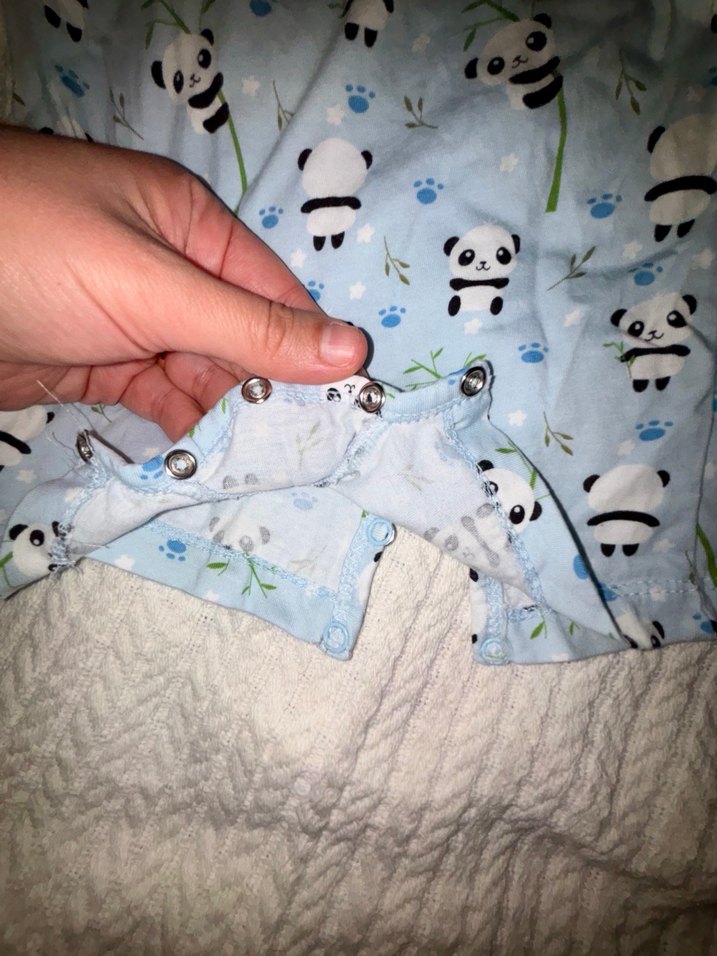 Mavi Panda Baskılı Erkek Bebek Tulum - Görsel 2