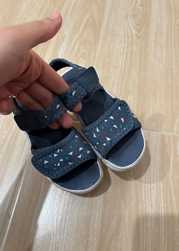 Mavi Gri Cırtlı Erkek Çocuk Sandalet - Görsel 2