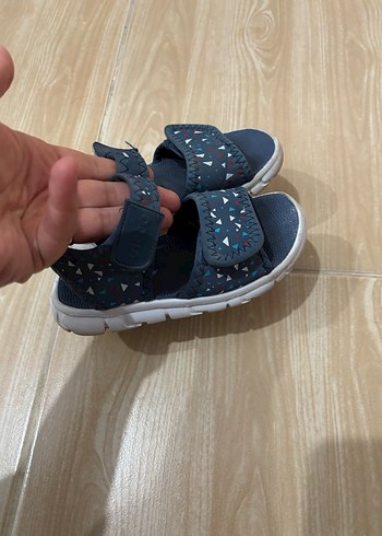 Mavi Gri Cırtlı Erkek Çocuk Sandalet - Görsel 3