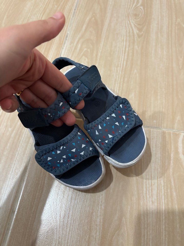 Mavi Gri Cırtlı Erkek Çocuk Sandalet - Görsel 2