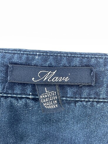 l Beden lacivert Renk Mavi Jeans Gömlek %70 İndirimli.