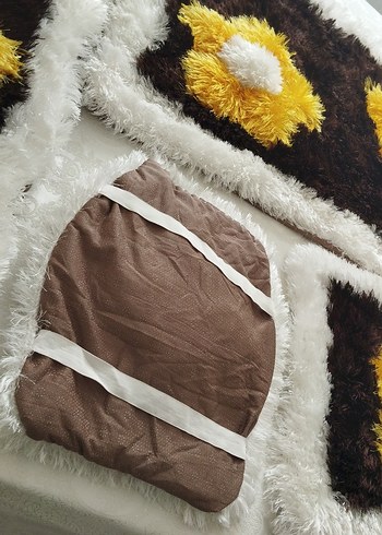 Kahverengi İşlemeli Banyo Paspası Seti - Görsel 6