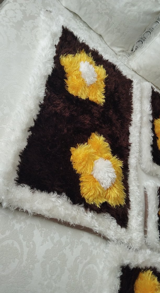 Kahverengi İşlemeli Banyo Paspası Seti - Görsel 2