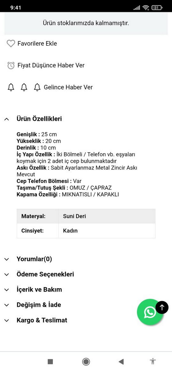 Siyah Deri Kadın Çanta - Görsel 3