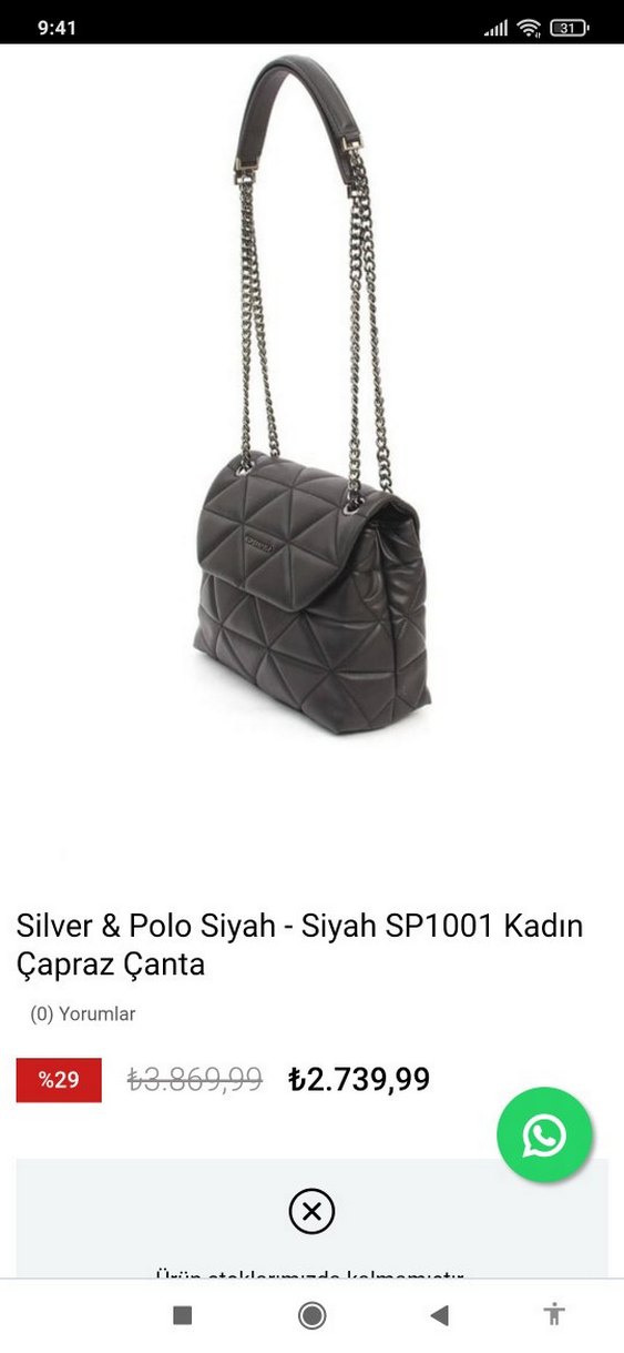 Siyah Deri Kadın Çanta - Görsel 4