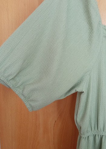 Turkuaz Renkli Volanlı Bohem Midi Elbise - Görsel 2