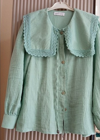 Dantel Yakalı Müslin Gömlek - Görsel 2