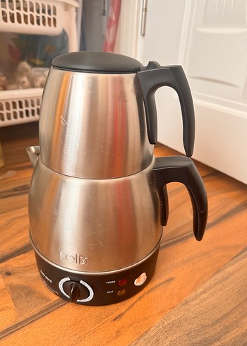 Paslanmaz Çelik Çay Makinesi Gri