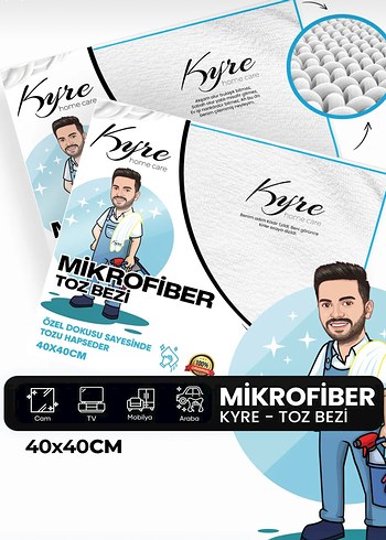 Kyre Mikrofiber Toz Bezi 40x40 cm