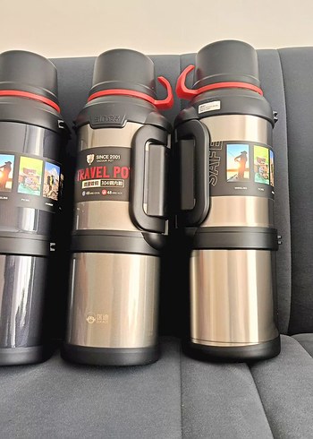 Gri Çelik Vakumlu Termos - Kaydırmaz Tabanlı - Görsel 3