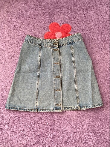 Topshop Mavi kot etek