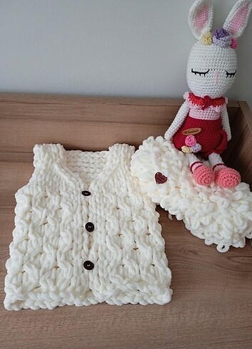 3-6 Ay Beden Puffy Fine Bebek Yeleği