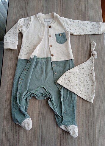 E bebek Ayaklı Tulum 6-9 Ay - Görsel 5