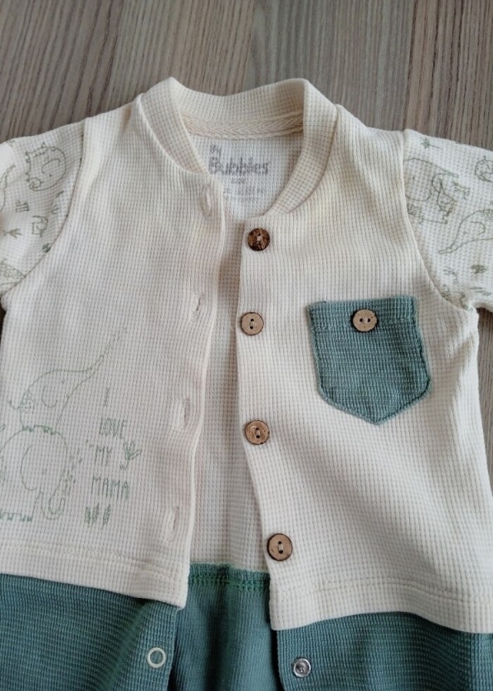 E bebek Ayaklı Tulum 6-9 Ay - Görsel 3