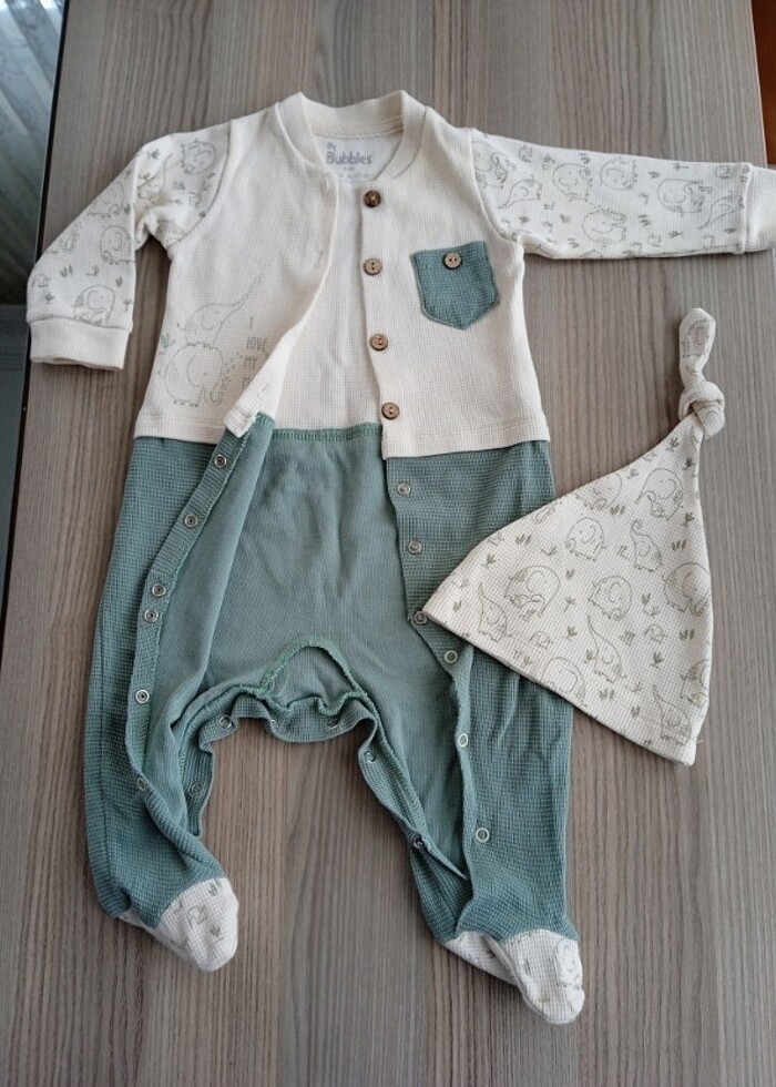 E bebek Ayaklı Tulum 6-9 Ay - Görsel 5