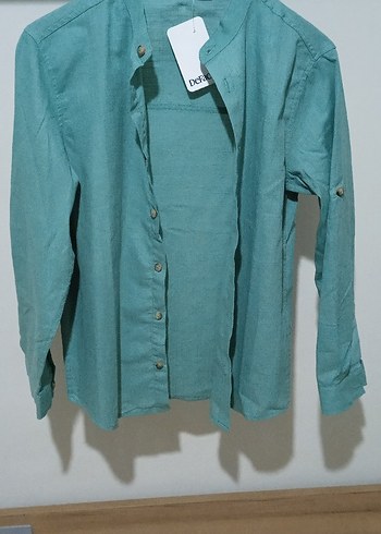 DeFacto Erkek Çocuk Keten Gömlek - Görsel 2