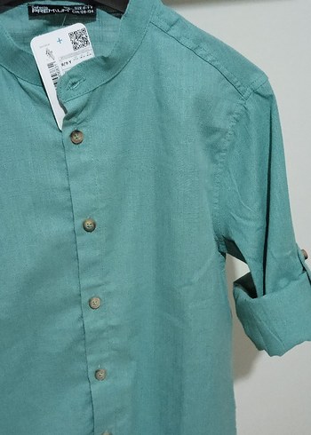 DeFacto Erkek Çocuk Keten Gömlek - Görsel 4