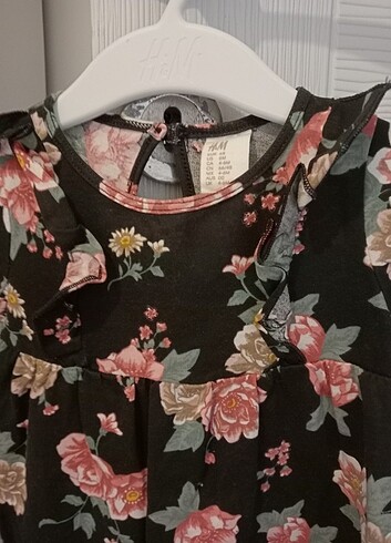 3-6 Ay Beden siyah Renk H&M kız bebek elbise