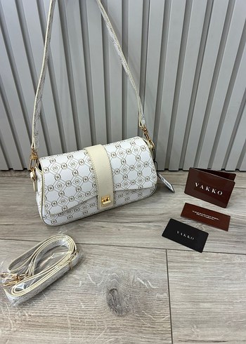 Beden vakko Klasik Elegan Beyaz Deri Kadın Çanta