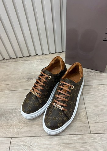 vakko Deri Kahverengi Bağcıklı Spor Ayakkabı